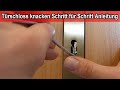 ZimmertÃ¼r mit Dietrich Ã¶ffnen â€“ Buntbartschloss mit KleiderbÃ¼gel knacken â€“ Bartschloss Anleit