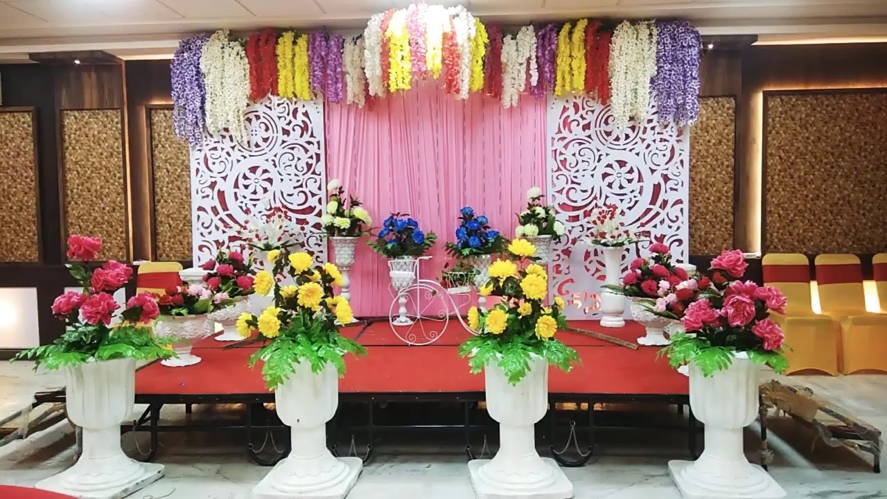 Vaibhav  band shaadi decoration artificial flower Western work VIP stage