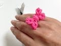 フォークと輪ゴムで作ってみた。 リボンの指輪 Ring of ribbon