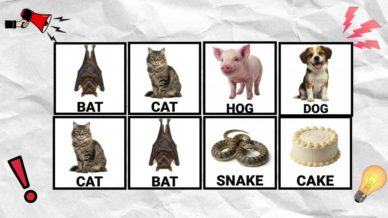 Say The Word On Beat (HARD) | Mixed Words: Animals, Food, Cars & Places |