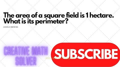 The area of a square field is 1 hectare. What is its perimeter?