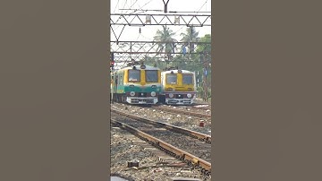 Crowded Sea green EMU back to back crossing #shorts