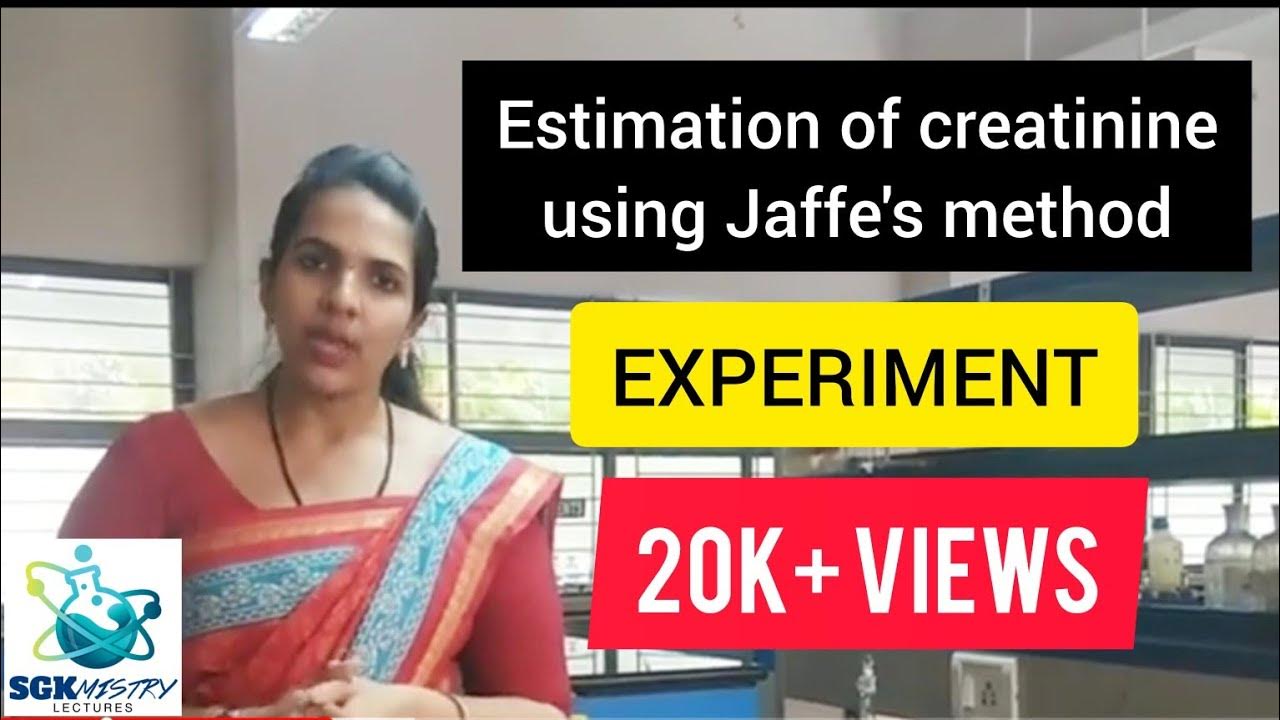 Estimation of creatinine by Jaffe's method Experiment BCU 