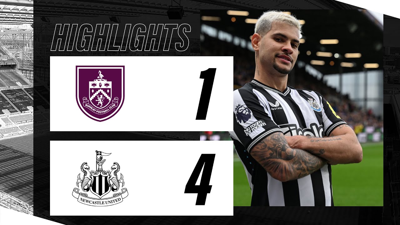 Video highlights for Burnley 1-4 Newcastle