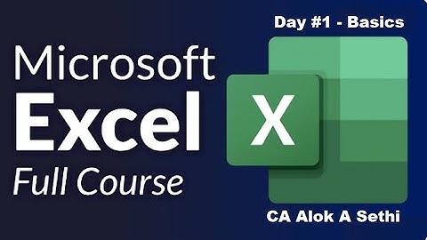 Everything you should know about Excel ! Master Excel in just 21 days with CA Alok A Sethi #excel