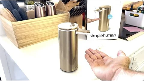 Simplehuman 9 oz. Touch-Free Rechargeable Sensor Liquid Soap Pump Dispenser REVIEW