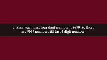 How many 4 digit numbers are there in all?