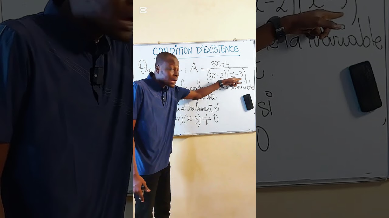 Déterminer la condition d'existence d'une fraction rationnelle 