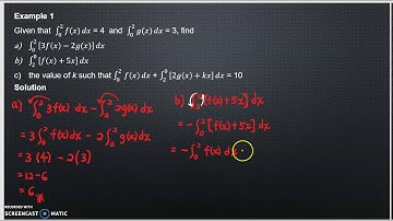 40th video: MAT183 - Properties of Integration - Example 1