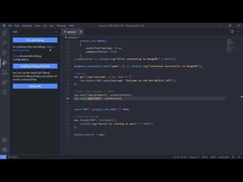 Debugging with VS Code - Debugging NodeJS example