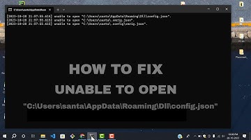 How to fix unable to open 