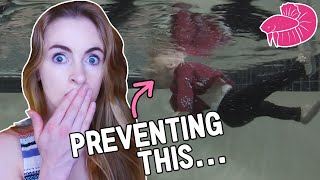Baby Learns How to Swim! Life-Saving Skills