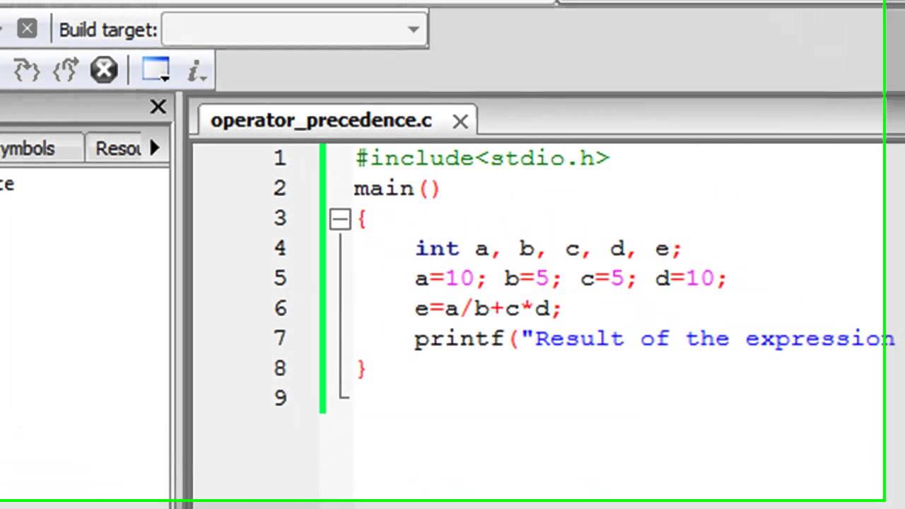 C Programming Tutorial 12 Operator Precedence Youtube