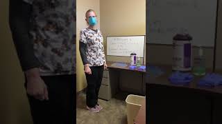 Donning a Face Shield