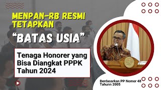 Resmi Ditetapkan MenPAN-RB, Inilah Batas Usia Tenaga Honorer yang Bisa Diangkat PPPK 2024