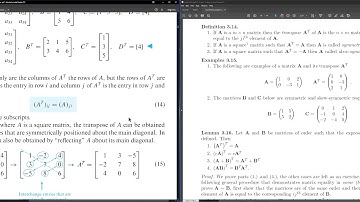 Lecture 10 Transpose identities, four fundamental subspaces of a matrix