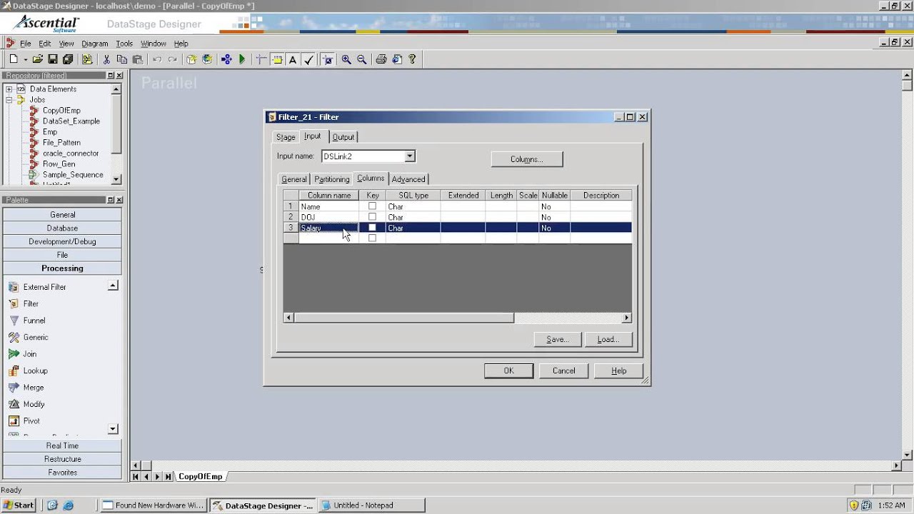 Simple Data Stage Job using Filter Stage and Overview of Filter Stage