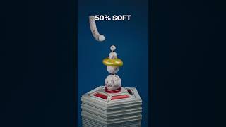 %0 Vs %100 Softness Torus Shape Softbody And Marble Pyramid Physics Simulations