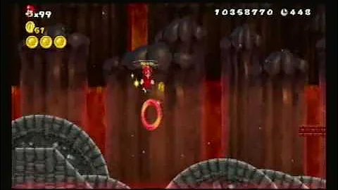 New Super Mario Bros Wii Walkthrough World 8 - 2: Secret Goal