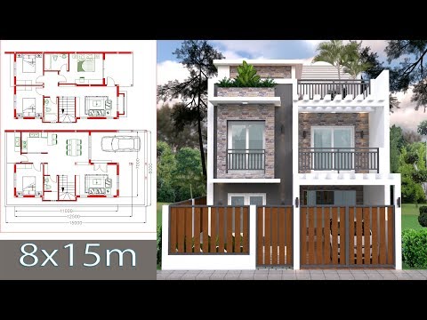 home-design-plan-7x11m-plot-8x15-with-4-bedrooms-sketchup-exterior-house-plans