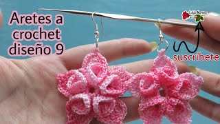 Aretes a crochet diseño 9