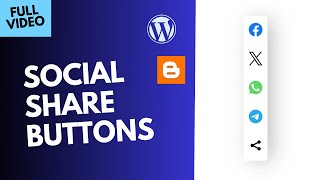[FULL VIDEO] How To Design Social Share Buttons For Blogger & WordPress Websites