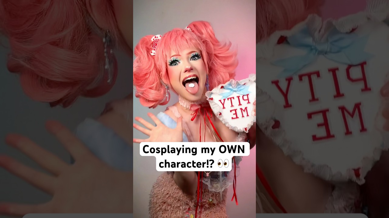 Cosplaying my OWN character Candy - What do we think?! #cosplay #makeup #oc