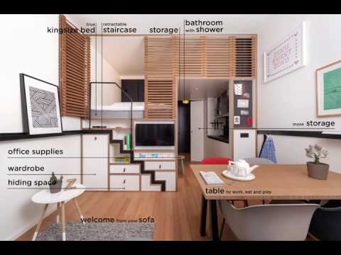 Video: Micro-apartament spațios pentru Nomadul Global: Zoku Loft din Amsterdam