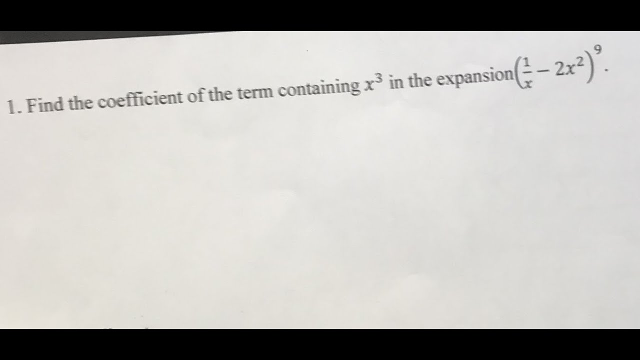 Binomial Theorem and Expansion (A Precalculus problem) - YouTube