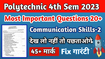 Communication Skills-ll 4th Sem 2023 | Communication Skills 2 Model Paper / Communication Skills-2