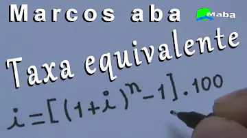 Como fazer cálculo de taxa equivalente?
