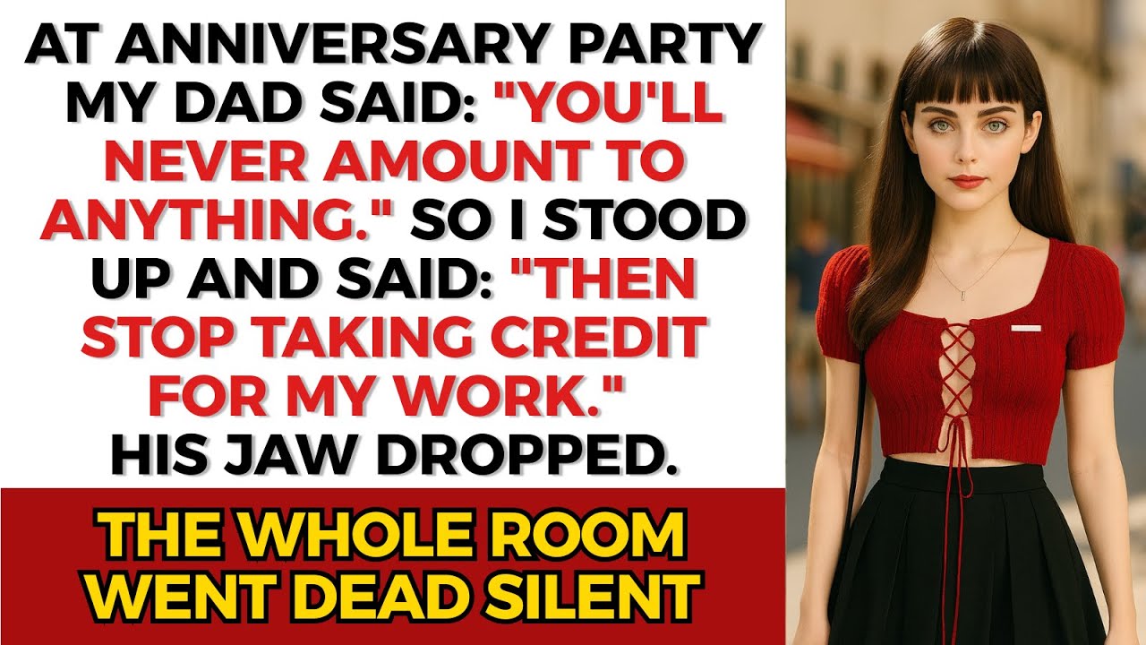 My Dad Mocked: “You’ll Never Amount to Anything” At His Anniversary Party — So I Stood Up and...