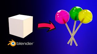 3D Modeling And Texturing Lollipop Timelapse Blender