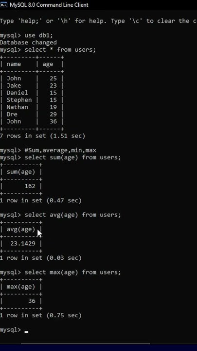 How to use aggregate functions in MySQL - YouTube