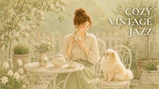 Dappled Garden Tea ☕ | Relaxing Vintage Jazz | Cozy Time for Reading & Relaxation