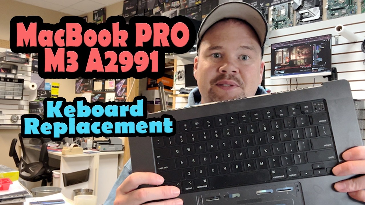 🔧 MacBook Pro M3 "16 A2991 Keyboard Replacement | Fix Liquid Damage from Unlucky Charms! 🍀