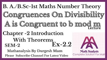 Exercise 2.2 Introduction With Theorem |Divisibility |Number theory & Trigonometry |B.A/B.Sc 2nd sem