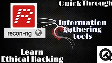 how to use kali linux tool Recon-ng | kali information gathering tools | Recon-ng | tamil | QT