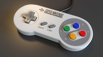 Blender Timelapse: SNES Controller (photorealistic)