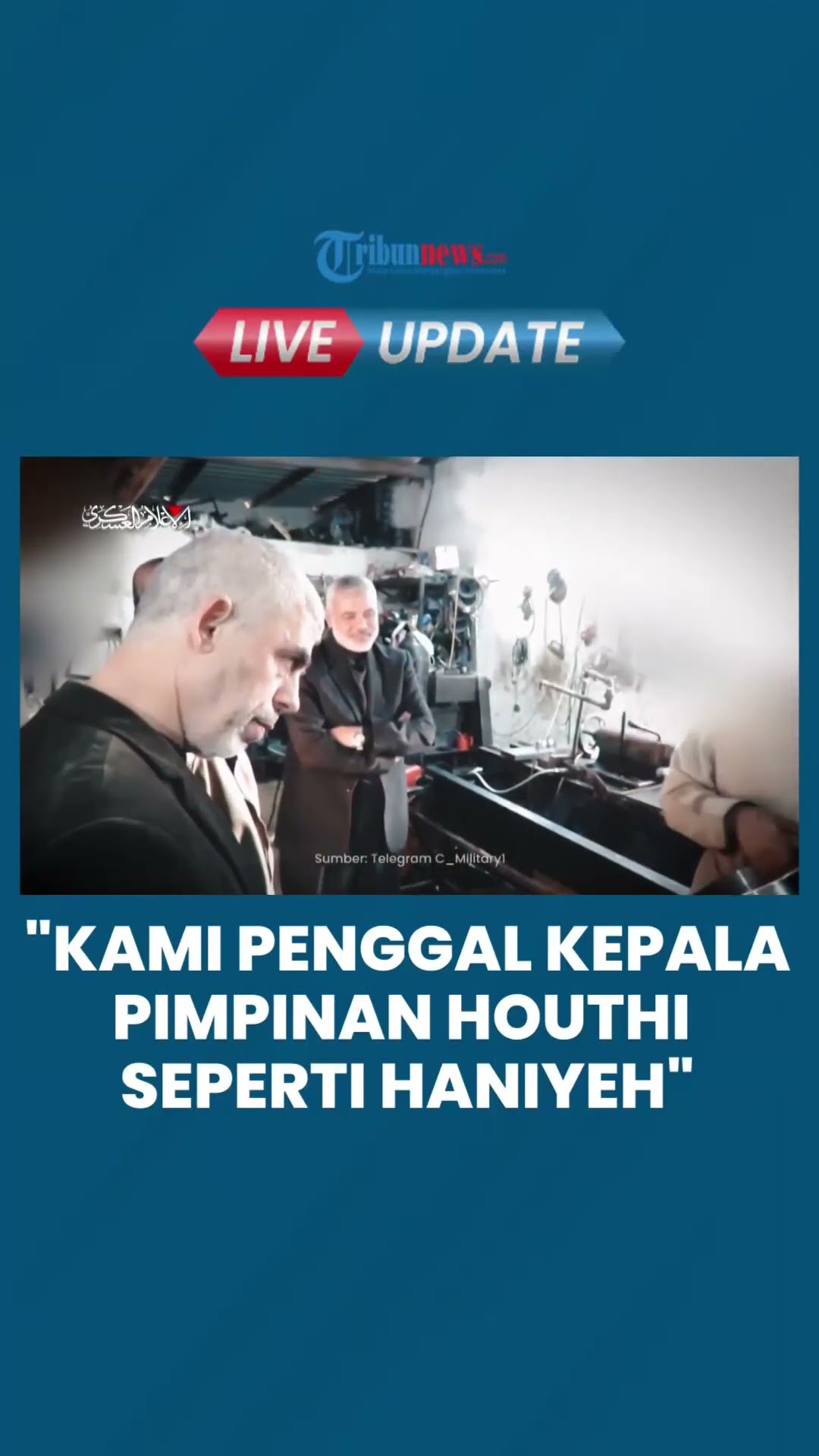Ancaman Israel ke Houthi: Kami bakal Bunuh Pemimpin Mereka, Seperti Haniyeh dan Sinwar