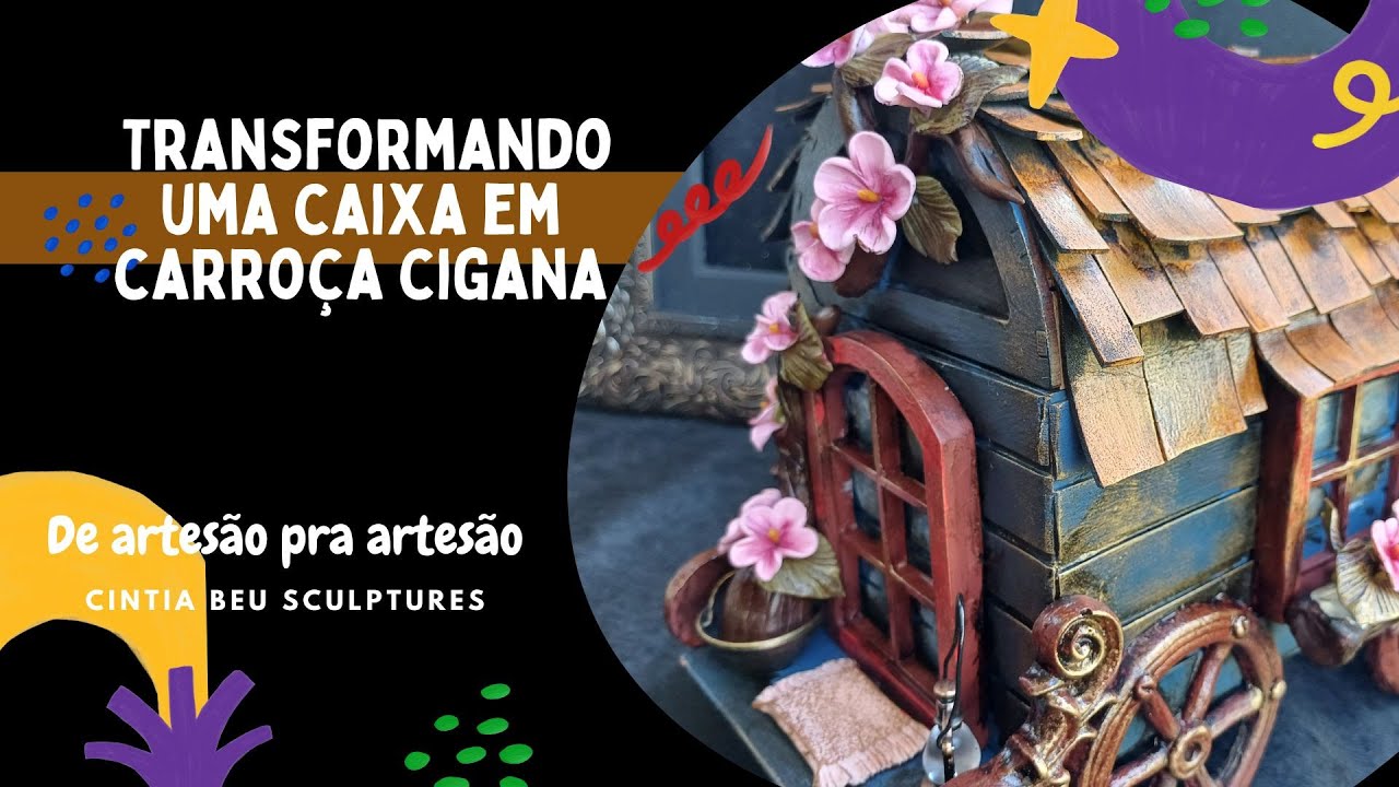 Transformando uma caixa de MDF em uma carroça cigana