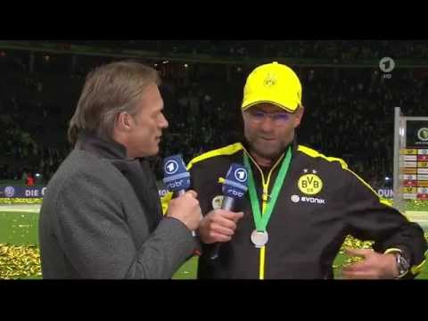 DFB POKALFINALE 2015 Jürgen Klopp letztes Interview für Borussia Dortmund