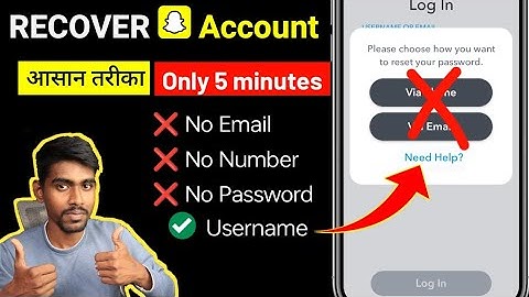 how to Recover snapchat account without phone number or email 2025 | how to Reset Snapchat Password