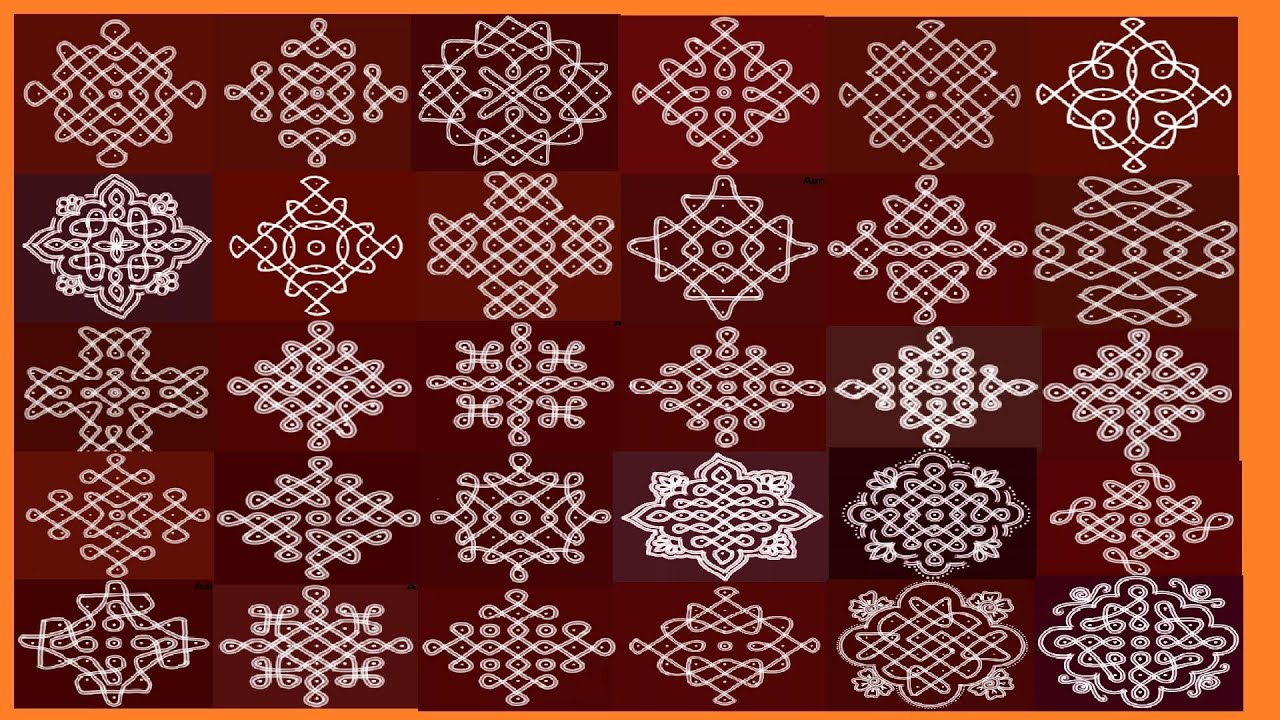 20 Simple and easy sikku kolam collection with 9 dots/ 9 pulli ...