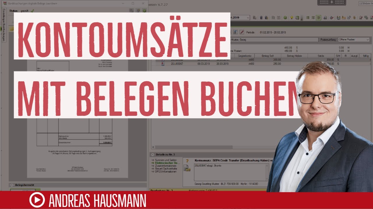 Update DATEV Unternehmen online Kontoumsätze mit Belegen buchen