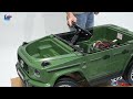 Video: Mercedes-AMG G63 12V Auto Elettrica per Bambini con 2 Motori Sedile in Pelle Cintura 5 Punti Ruote in Gomma Full Optional