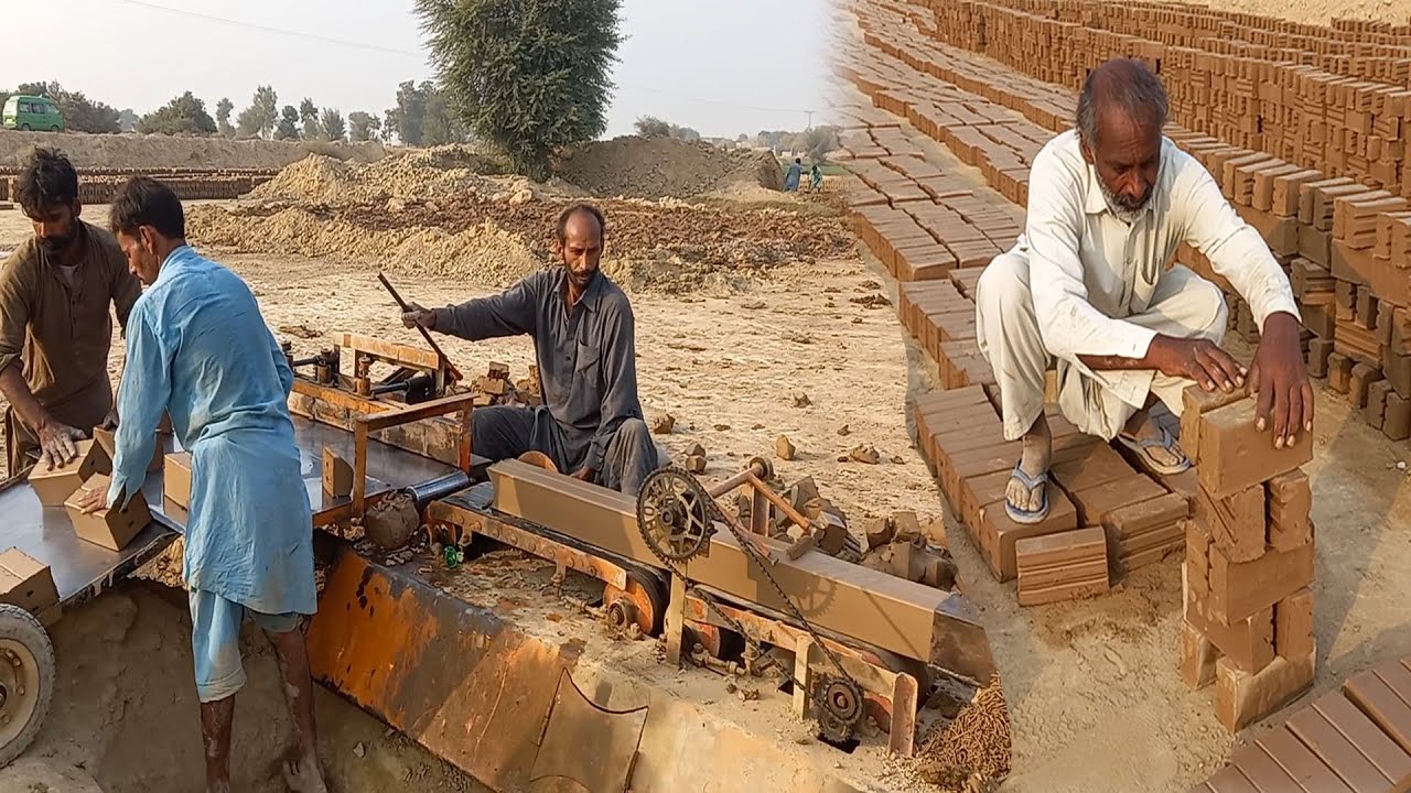 Nine Bricks Making How to Make Bricks | Amazing Machinery Bricks Making Process - YouTube
