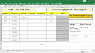 Data Validation Part 2 Time, Decimal & List