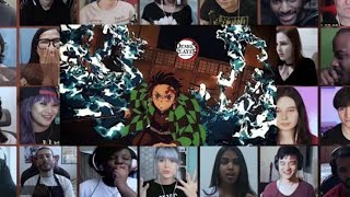 Tanjiro Vs Kyogai Drum Demon – Demon Slayer Season 1 Episode 13 Scene Reaction Mashup | 鬼滅の刃