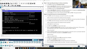 ITNv7 Video Walkthrough - Packet Tracer 13.2.7: Use Ping and Traceroute to test Network Connectivity